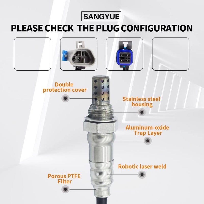 Sangyue 2X Oxygen O2 Sensor for 2004-2005 Chevrolet Trailblazer Trailblazer EXT Buick Rainier 4.2L Upstream + Downstream - Image 3